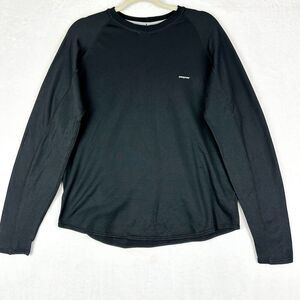 Patagonia Mens Capilene 3 Crew Base Layer Size Large Black Outdoor Performance